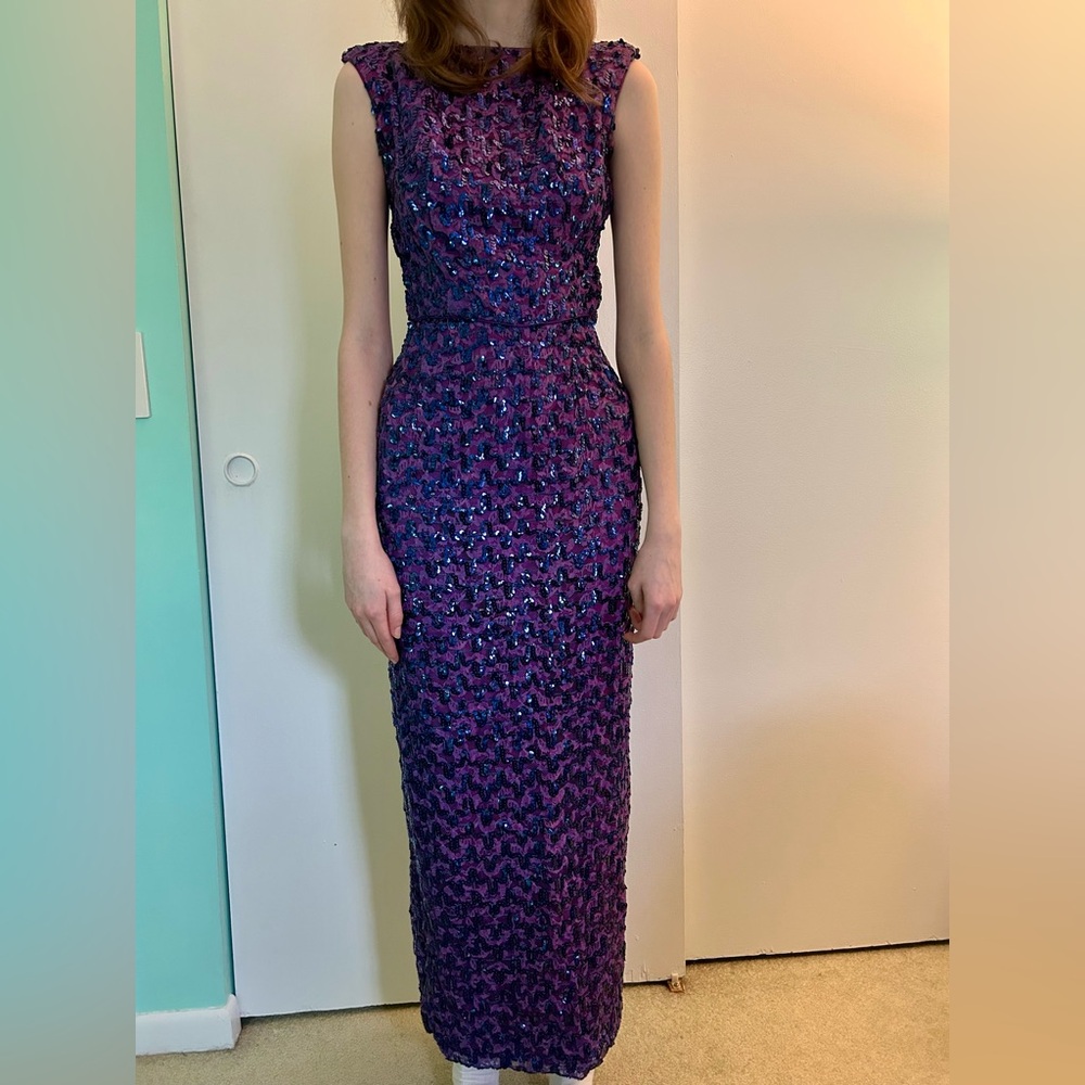 60s Purple Sequin Dress